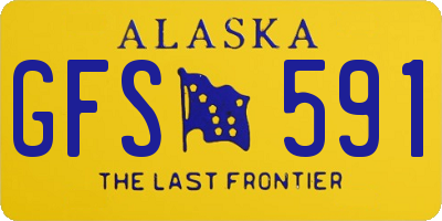 AK license plate GFS591