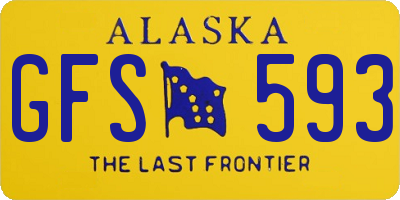 AK license plate GFS593
