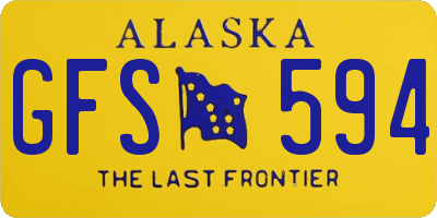 AK license plate GFS594