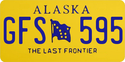 AK license plate GFS595