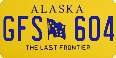 AK license plate GFS604
