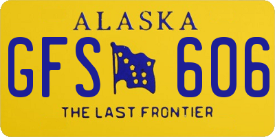 AK license plate GFS606