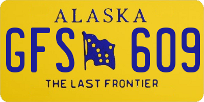 AK license plate GFS609