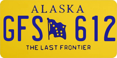 AK license plate GFS612