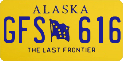 AK license plate GFS616