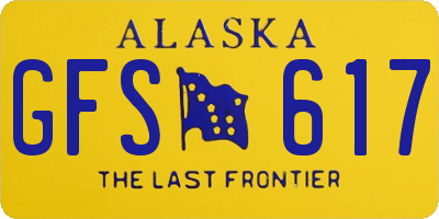 AK license plate GFS617