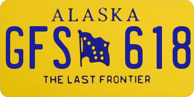 AK license plate GFS618
