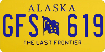 AK license plate GFS619