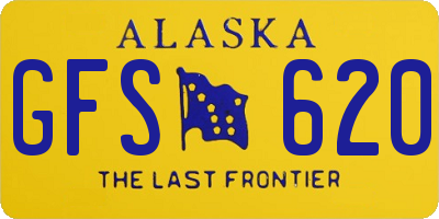 AK license plate GFS620