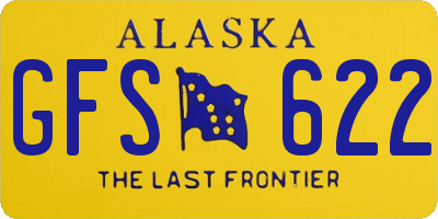 AK license plate GFS622