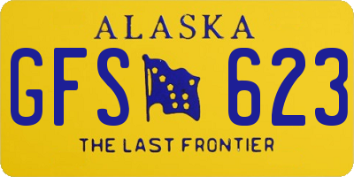 AK license plate GFS623