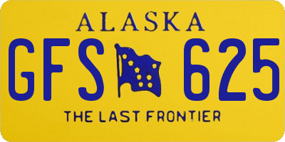 AK license plate GFS625