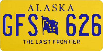 AK license plate GFS626