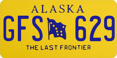 AK license plate GFS629