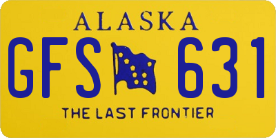 AK license plate GFS631
