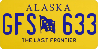 AK license plate GFS633