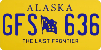 AK license plate GFS636