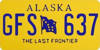 AK license plate GFS637