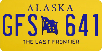 AK license plate GFS641