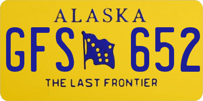 AK license plate GFS652