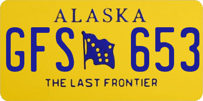 AK license plate GFS653