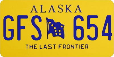 AK license plate GFS654