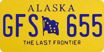 AK license plate GFS655