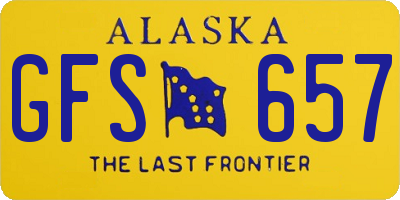 AK license plate GFS657