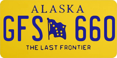 AK license plate GFS660
