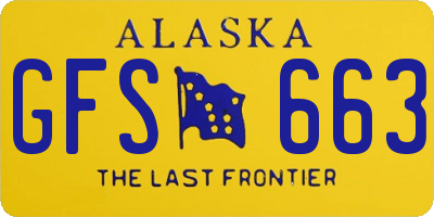 AK license plate GFS663