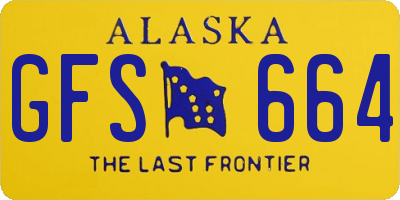AK license plate GFS664