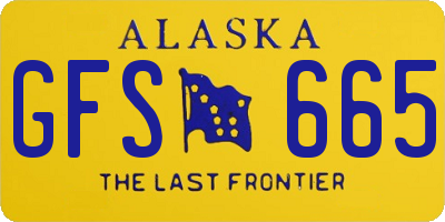 AK license plate GFS665