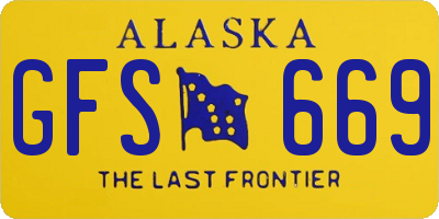 AK license plate GFS669