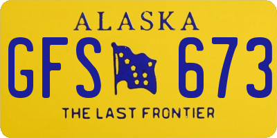 AK license plate GFS673