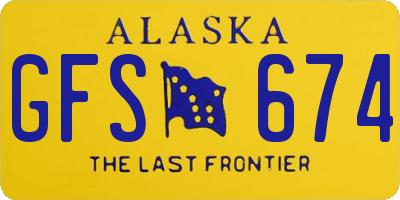 AK license plate GFS674