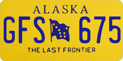 AK license plate GFS675