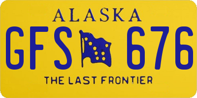 AK license plate GFS676