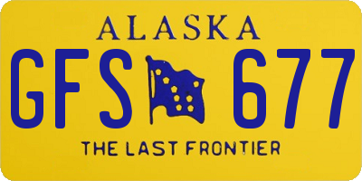 AK license plate GFS677