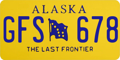 AK license plate GFS678