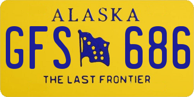 AK license plate GFS686