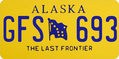 AK license plate GFS693
