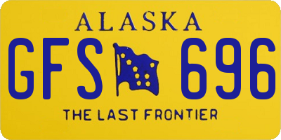 AK license plate GFS696