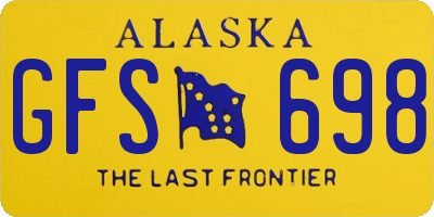 AK license plate GFS698