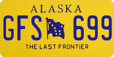 AK license plate GFS699