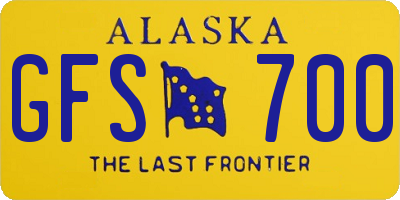 AK license plate GFS700