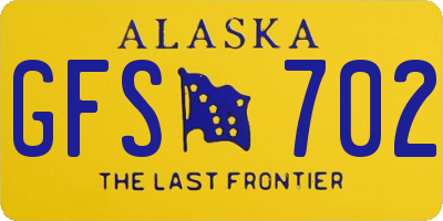AK license plate GFS702