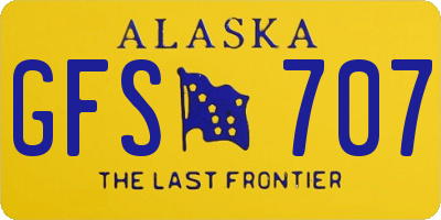 AK license plate GFS707