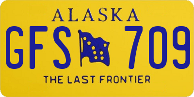 AK license plate GFS709