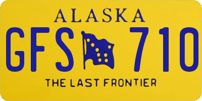 AK license plate GFS710