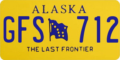AK license plate GFS712